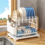 New Dish Storage Rack Kitchen Multifunctional Shelf Household Dish and Chopsticks Storage Rack Countertop Dish Drain Rack - Image 4