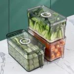 Kitchen Storage Containers with Time Recorder Lid Fridge Organizers Keep Fresh Food and Fruit Refrigerator Freezer Storage Boxes - Image 2