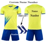 Kids Football Jersey Personalized Custom Boy Soccer Jersey Set Polyester Soccer Uniform Breathable Football Uniform For Children - Image 12