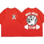 T-shirts Unisex Funny Ninja Mice Muki Muki Gym T Shirt Muscular Mouse Oversized T-shirt - Image 8