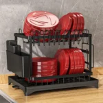 New Dish Storage Rack Kitchen Multifunctional Shelf Household Dish and Chopsticks Storage Rack Countertop Dish Drain Rack - Image 6
