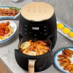 1.19-Gallon Air Fryer: Features a smart touch screen with color icons, multiple preset recipes, and manual adjustment functions for quick and effortless cooking. Dishwasher-safe; ideal for home use, gatherings, and as a versatile kitchen appliance—serving - Image 8