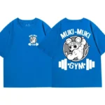 T-shirts Unisex Funny Ninja Mice Muki Muki Gym T Shirt Muscular Mouse Oversized T-shirt - Image 4
