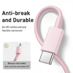 60W PD Fast Charging Cable USB C to Type C For Iphone 15 Huawei Xiaomi Samsung Type C Weaving Cable Accessories Data line - Image 4