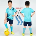 Kids Football Jersey Personalized Custom Boy Soccer Jersey Set Polyester Soccer Uniform Breathable Football Uniform For Children - Image 5