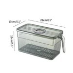 Kitchen Storage Containers with Time Recorder Lid Fridge Organizers Keep Fresh Food and Fruit Refrigerator Freezer Storage Boxes - Image 3