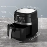 8-in-1 Air Fryer 6 Qt, Premium Ceramic Coating,Precise Heating for Even Results, Air Fry, Roast, Bake, Broil,Frozen, Proof,120V - Image 3