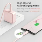 60W PD Fast Charging Cable USB C to Type C For Iphone 15 Huawei Xiaomi Samsung Type C Weaving Cable Accessories Data line - Image 3