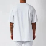 26Cotton Mens Blank T-Shirt White Oversized Retro Solid Color T-Shirt Large Size Mens Womens Fashion Short Sleeve Mens T-Shirt - Image 2