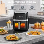 8-in-1 Air Fryer 6 Qt, Premium Ceramic Coating,Precise Heating for Even Results, Air Fry, Roast, Bake, Broil,Frozen, Proof,120V - Image 6