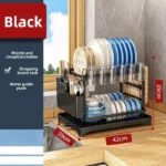 New Dish Storage Rack Kitchen Multifunctional Shelf Household Dish and Chopsticks Storage Rack Countertop Dish Drain Rack - Image 3