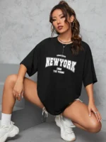 Shirts for Women 1968 The New York Is Young Women Tshirts Oversize Creativity Streettshirt Short Sleeve Clothes Graphic T Shirts - Image 2