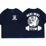 T-shirts Unisex Funny Ninja Mice Muki Muki Gym T Shirt Muscular Mouse Oversized T-shirt - Image 5