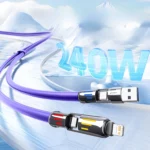 4-in-1 240W USB Type C Silicone Fast Charging Cable, For iPhone Huawei Samsung Xiaomi Durable Type-C To USB A Cable - Image 5