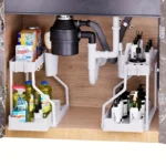 Under Sink Organizer Space Saving 2 Tier Pull Out Storage Box Durable Large Capacity Kitchen Bathroom Essential Drawer Organizer - Image 4