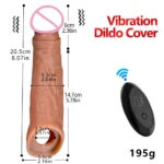 Vibrator for Men Penis Enlargement Sleeve Cover Case Cock Header Enlargement Extension Enhancement Men Sex Toy Silicone Condom