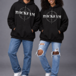 ROCKFAM Men’s Oversized Graphic Hoodie – Black