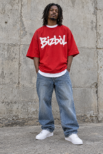Bizbòl Men’s Oversized Black Graphic T-Shirt – XXL - Image 3