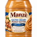 Manzè Salted Creamy Peanut Butter – Ultra Smooth, 16 oz (454 g)