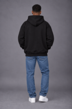 ROCKFAM Men’s Oversized Graphic Hoodie – Black - Image 3