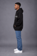 ROCKFAM Men’s Oversized Graphic Hoodie – Black - Image 4