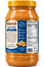 Manzè Salted Creamy Peanut Butter – Ultra Smooth, 16 oz (454 g)