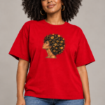 Women’s T-Shirt – Golden Afro Bloom