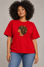 Women’s T-Shirt – Golden Afro Bloom
