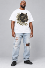 Men’s Oversized Panther Graphic T-Shirt – Wild Elegance - Image 3