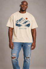 Men’s Oversized Graphic T-Shirt – Offline - Image 2