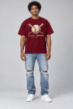 Men’s Oversized Baseball Graphic T-Shirt – Extra Innings - Image 4