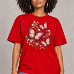 Women’s Oversized T-Shirt – Butterfly Blossom