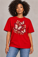 Women’s Oversized T-Shirt – Butterfly Blossom