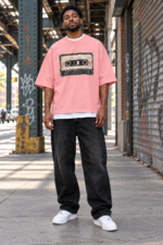 Makendal Men's oversized graphic T-shirt with cassette design - Image 3