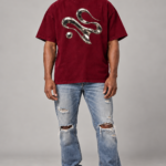 Men’s Oversized Graphic T-Shirt – Chrome Flow