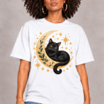 Women’s Oversized T-Shirt – Moonlight Cat