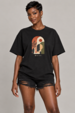 Women’s Oversized Graphic T-Shirt – Muse Abstract Art - Image 6