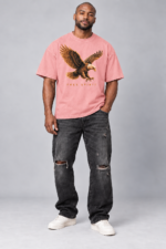 Men’s Oversized Eagle Graphic T-Shirt – Free Spirit - Image 4