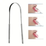 Stainless Steel Tongue Scraper Set with Portable Case Odorless, Oral Care Tool for Fresh Breath Tongue Cleaning Plate - Image 5