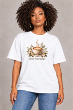 Women’s Oversized T-Shirt – Slow Mornings - Image 3