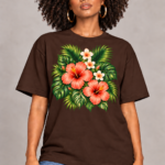 Women’s Oversized T-Shirt – Tropical Bloom