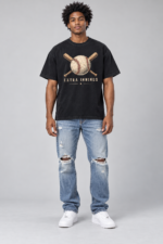 Men’s Oversized Baseball Graphic T-Shirt – Extra Innings - Image 2