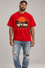 Men’s Oversized Graphic T-Shirt – Night Drive - Image 4
