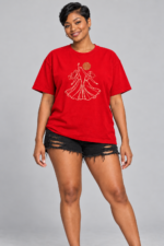 Women’s Oversized Graphic T-Shirt – Dancing Under the Sun - Image 3