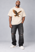 Men’s Oversized Eagle Graphic T-Shirt – Free Spirit - Image 5