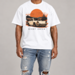 Men’s Oversized Graphic T-Shirt – Night Drive