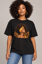 Women’s Oversized T-Shirt – Afro Queen - Image 2